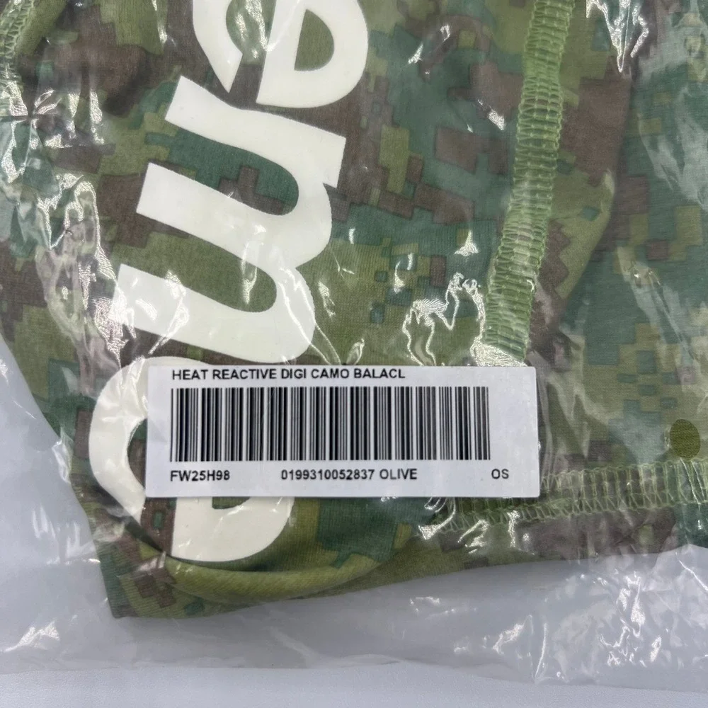 Supreme‎ FW25 Heat Reactive Green Digi Camo Balaclava New in Bag